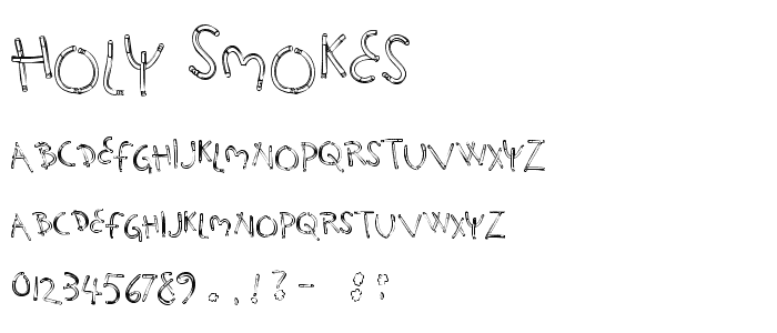 Holy Smokes font